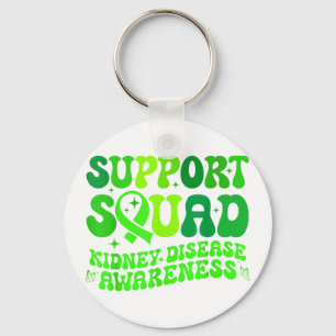 Chaveiro Esquadra de apoio laço da doença renal pkd verdeSu