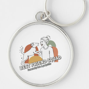 Chaveiro Esquadrão da Melhor Amiga Mãe de Cachorro Boho Art