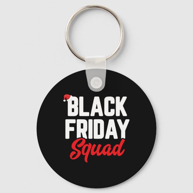Chaveiro Esquadrão de sexta-feira negro comprando família e (Frente)