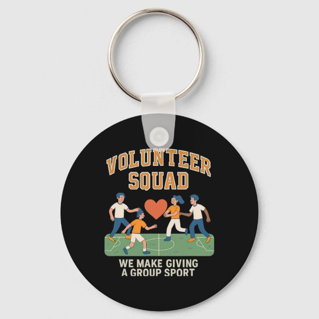 Chaveiro Esquadrão de Voluntários - Design de Futebol de Co (Frente)