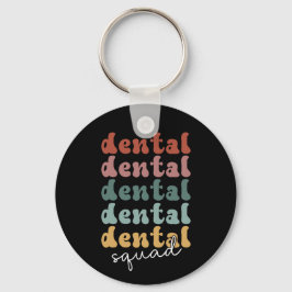 Chaveiro Esquadrão dentário retrô | Equipe dentária | Funci