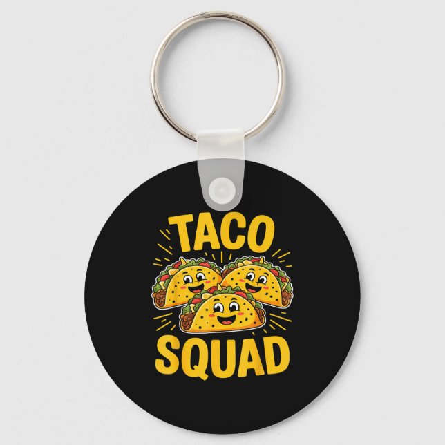 Chaveiro Esquadrão engraçado do taco amante de comida mexic (Frente)