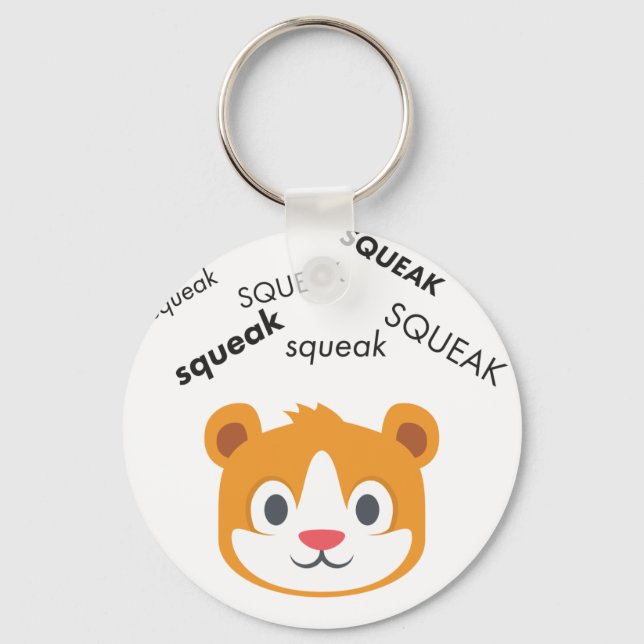 Chaveiro Esqueak Hamster Cute Emoji (Frente)