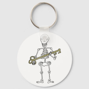 Chaveiro Esqueleto com chave de esqueleto
