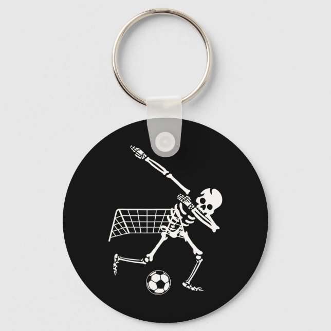 Chaveiro Esqueleto Dabbing Humor de Futebol Presente Divert (Frente)