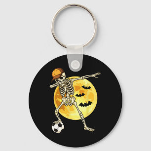 Chaveiro Esqueleto Dabbing Jogador de Futebol Halloween Lua
