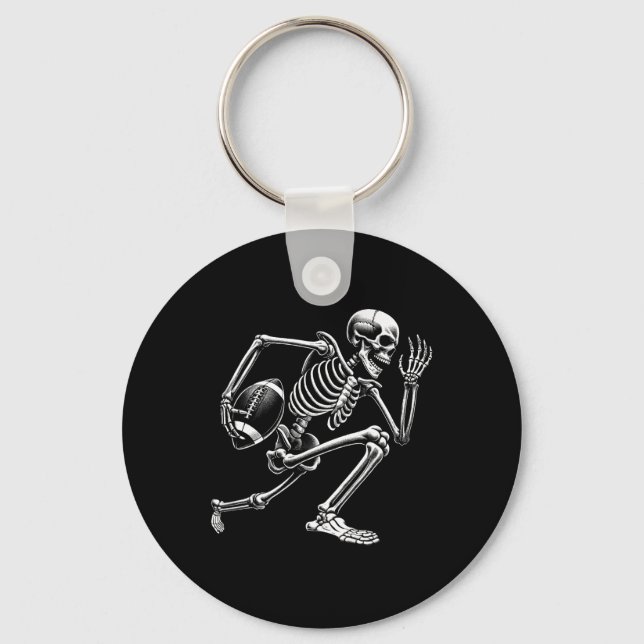 Chaveiro Esqueleto de Futebol Jogando Futebol Halloween Cav (Frente)