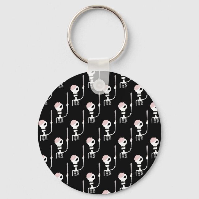 Chaveiro Esqueleto de Halloween com Espada (Frente)
