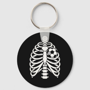 Chaveiro Esqueleto de Halloween Futebol Caixa Torácica Fute