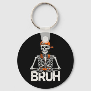Chaveiro Esqueleto de jogador Bruh de Halloween Controle de