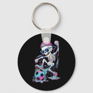 Chaveiro Esqueleto de jogador de futebol com efeito neon Gr