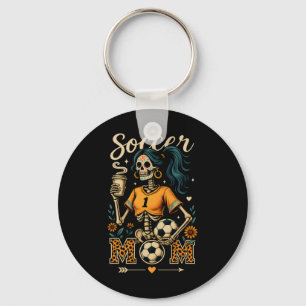 Chaveiro Esqueleto de Mãe de Futebol Café Leopardo Estilo V