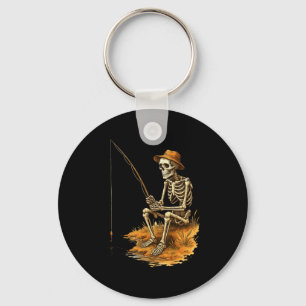 Chaveiro Esqueleto de Pesca Fantasia Divertida de Halloween