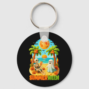 Chaveiro Esqueleto de Praia de Palma do Verão-ween Fantasma