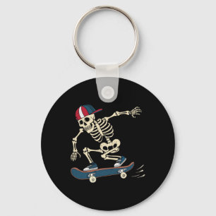 Chaveiro Esqueleto de skate Halloween Skateboarding Skater