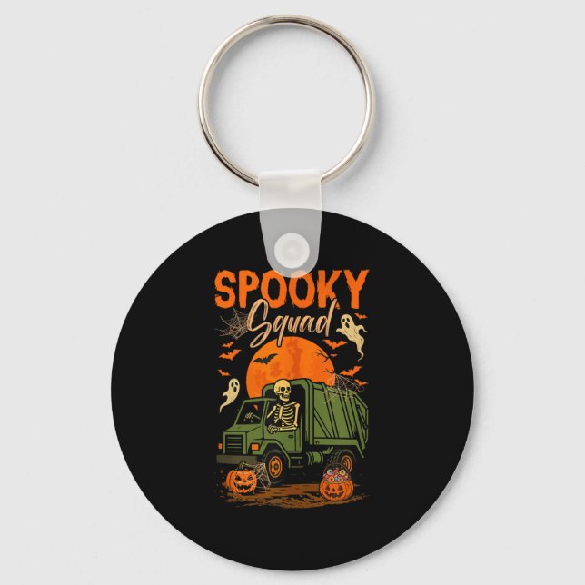 Chaveiro Esqueleto de Spookeen Halloween Dirigindo Lixo Tr (Frente)