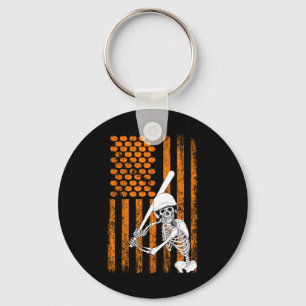 Chaveiro Esqueleto do Ventilador do Jogador de Baseball Ba