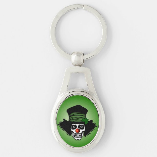 Chaveiro Esqueleto Irlandês Palhaço Verde (Frente)