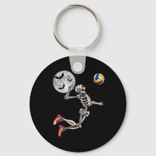 Chaveiro Esqueleto Jogando Volei Dia Feliz de Halloween Bo