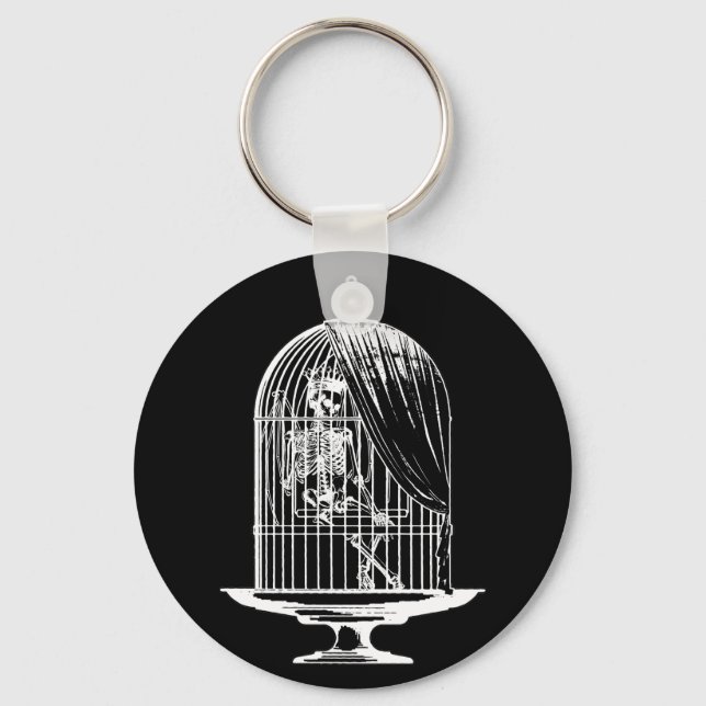 Chaveiro Esqueleto numa Birdcage (Frente)