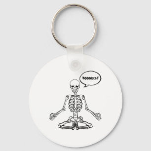 Chaveiro Esqueleto Yoga Engraçado Meditação Halloween Ossos