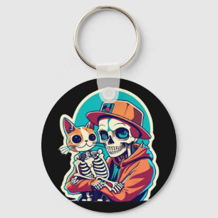 Chaveiro Esqueletrizando Uma Camisa De Gato, Preguiçoso Hal