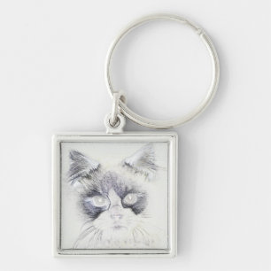 Chaveiro Esquema de lápis de gato