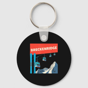 Chaveiro esqui Breckenridge - esqui retro Breckenridge