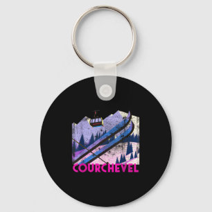 Chaveiro Esqui Courchevel - estilo retrô de esqui em Courch