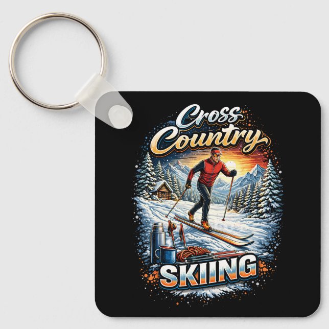 Chaveiro Esqui Cross Country (Frente)