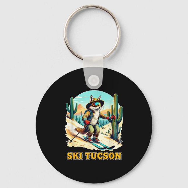Chaveiro Esqui Da Raposa Retro Em Tucson Desert Adventure S (Frente)