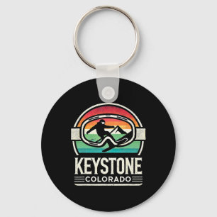 Chaveiro Esqui de neve Keystone Retro Colorado Montanha Nev