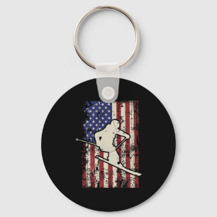 Chaveiro Esqui de Sinalizador Usa & Skiier Long Sleeve