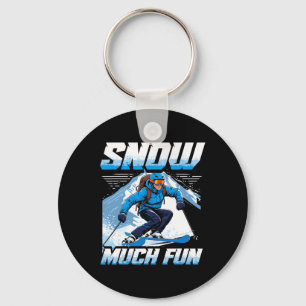 Chaveiro Esqui Esquiando Esporte de Inverno Neve Muita Dive