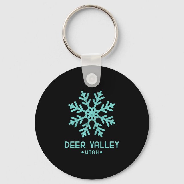 Chaveiro Esqui feminino Deer Valley Utah (Frente)
