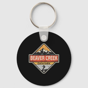 Chaveiro Esqui vintage na montanha de neve Beaver Creek Col