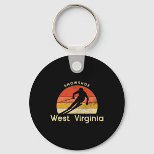 Chaveiro Esqui vintage snowshoe Montanha West Virginia