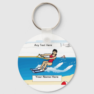 Chaveiro Esquiador de Água Personalizado