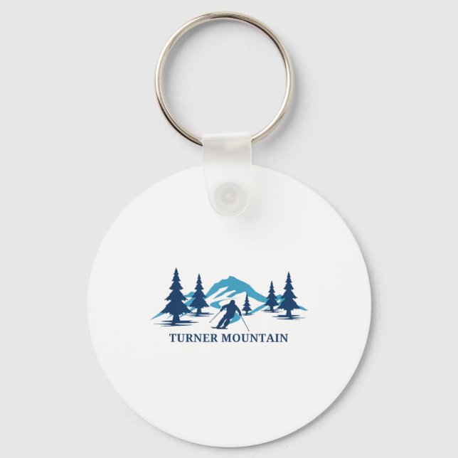 Chaveiro Esquiador de Esqui Turner Mountain Montana Skier _ (Frente)