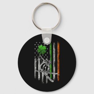 Chaveiro Esquiando Bandeira Irlandesa Americana Dia de São