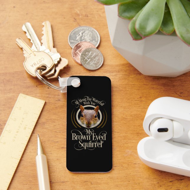 Chaveiro Esquilo Brown Eyed - amante engraçado de esquilo (Mesa)