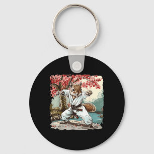 Chaveiro Esquilo de Karatê Árvore de Sakura Jiu-Jitsu Taekw