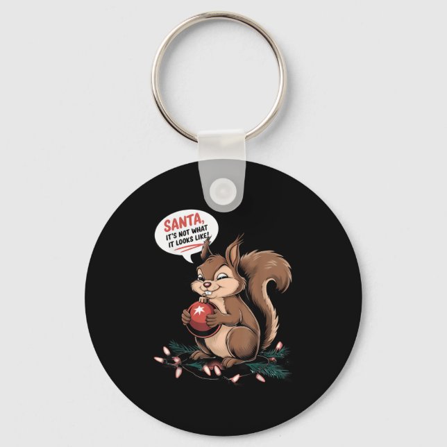 Chaveiro Esquilo de Natal Luz Mpy Squirrel Xmas Orname (Frente)