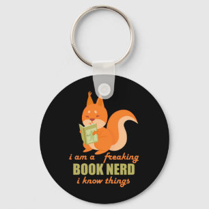 Chaveiro Esquilo do Nerd de Livro