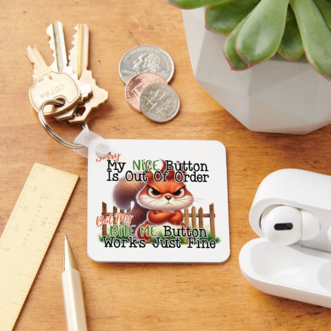 Chaveiro Esquilo Engraçado (Mesa)