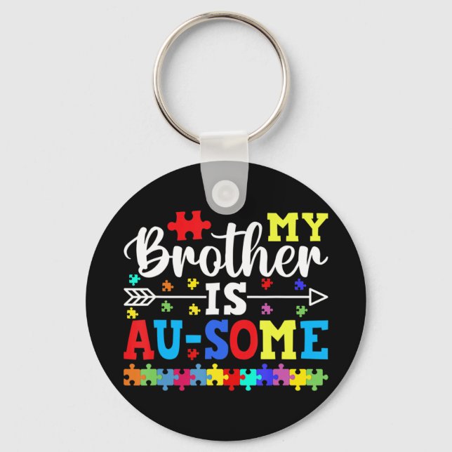Chaveiro Esta design de conscientização do autismo é incrív (Frente)