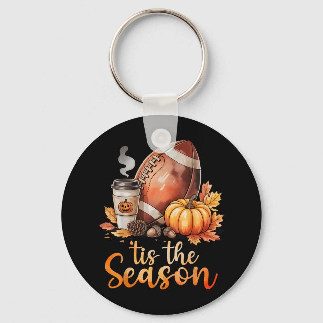 Chaveiro Esta É A Época De Futebol Pumpkin Spice outono (Frente)