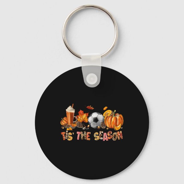 Chaveiro Esta É A Época De Pumpkin Spice Cai Folhas (Frente)