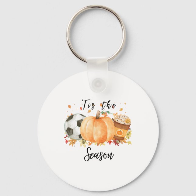 Chaveiro Esta É A Época Para Pumpkins E Pumpki De Futebol D (Frente)
