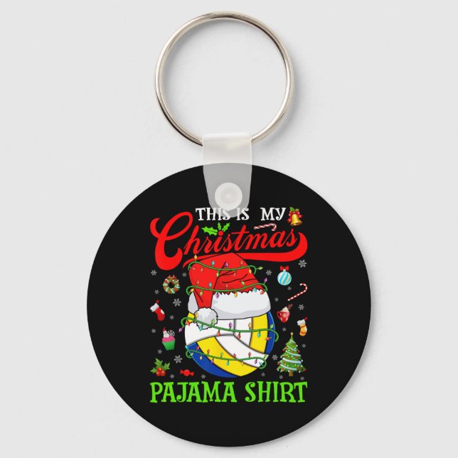 Chaveiro Esta É A Minha Árvore De Voleibol Do Pajama L (Frente)